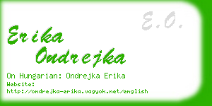 erika ondrejka business card